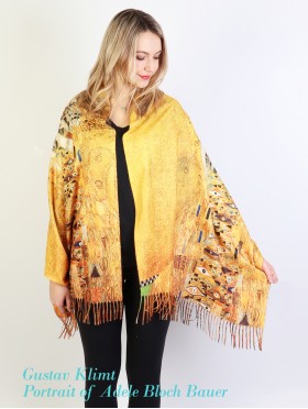 Portrait of Adele Bloch Bauer Oil Painting Scarf
